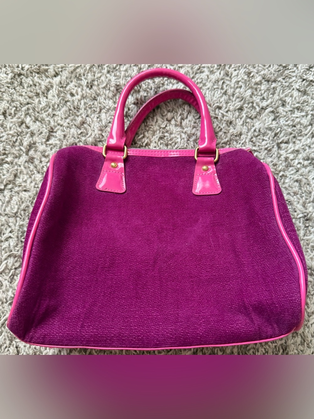 Victoria’s Secret Love Spell Small Handbag Faux Suede Cosmetic Bag - Picture 2 of 4